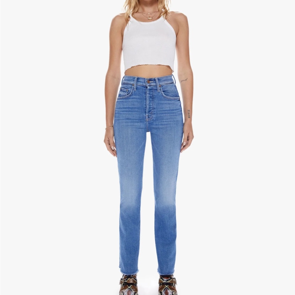 Mother Denim The Tripper Ankle Fray in Layover size 28